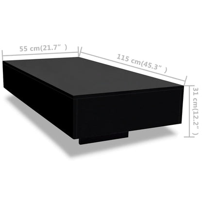 Couchtisch Hochglanz-Schwarz - Pazzar.ch