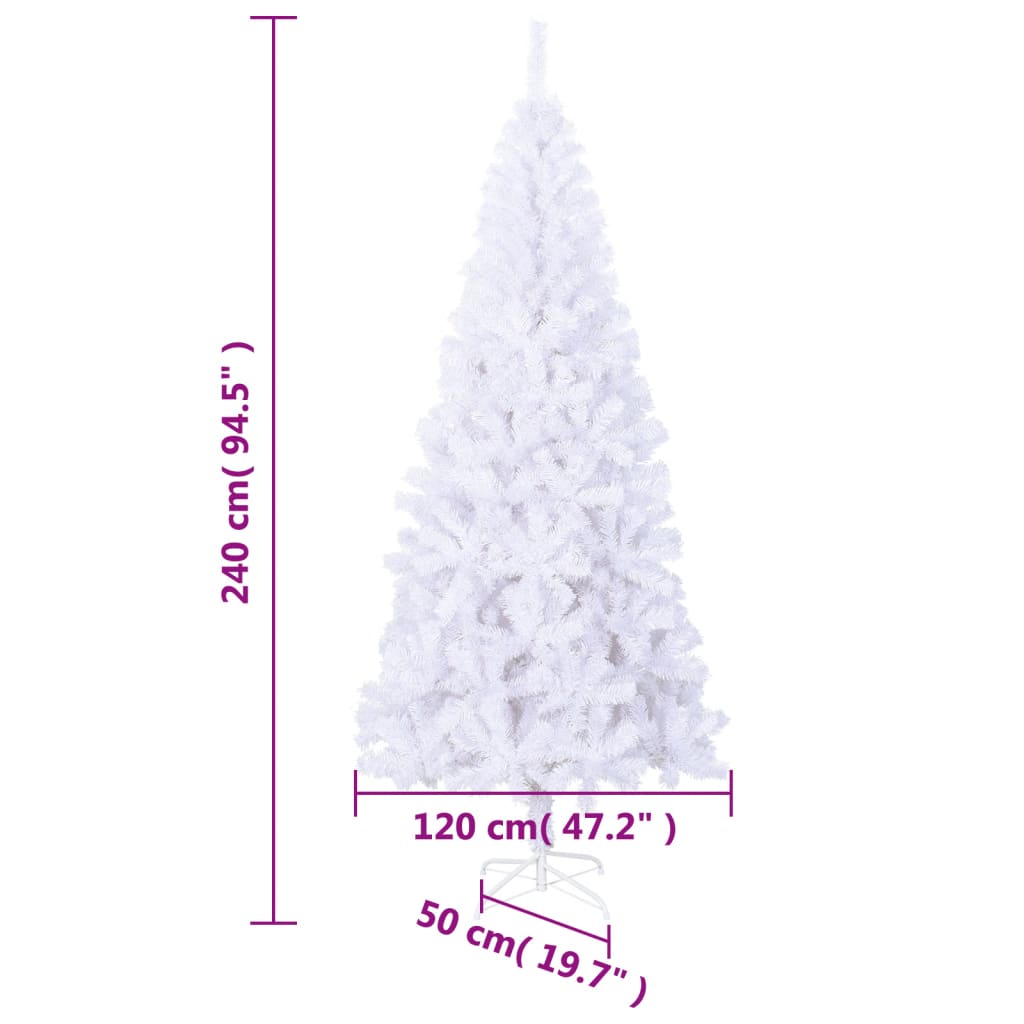 Künstlicher Weihnachtsbaum L 240 cm Weiß - Pazzar.ch