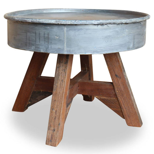 Couchtisch Gemischtes Altholz 60x45 cm Silbern - Pazzar.ch