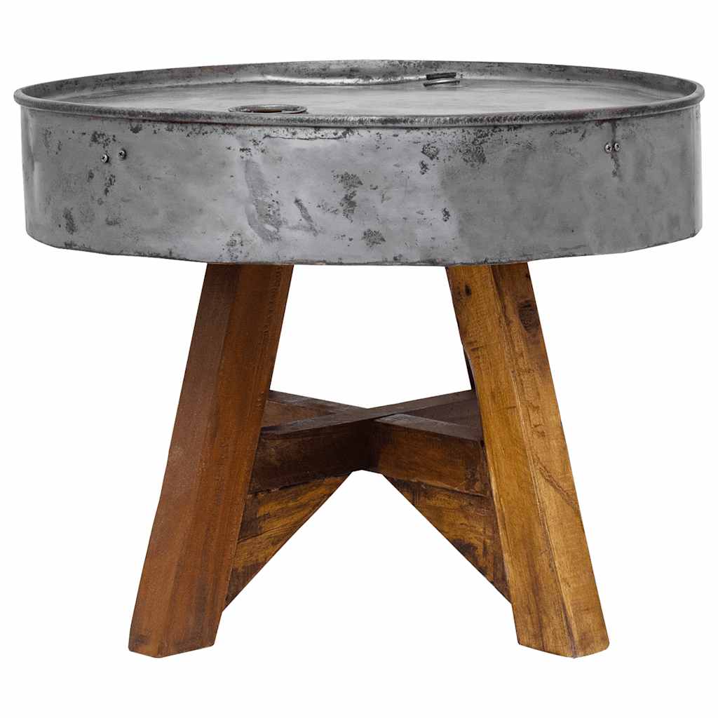 Couchtisch Gemischtes Altholz 60x45 cm Silbern - Pazzar.ch