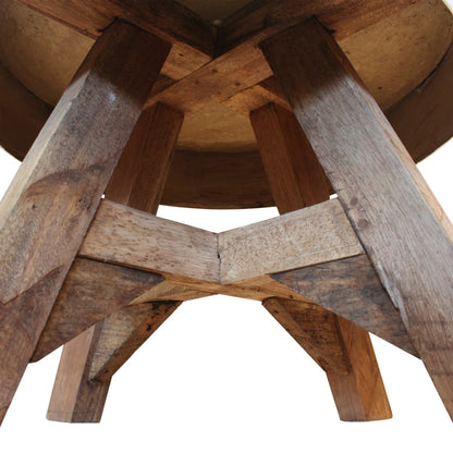 Couchtisch Altholz Massiv 60x45 cm Weiß - Pazzar.ch