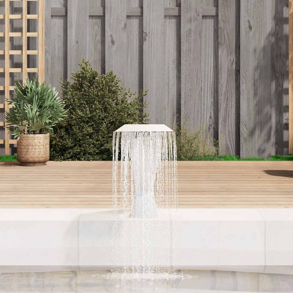 Pool-Wasserfall Edelstahl 64x30x52 cm Silbern - Pazzar.ch