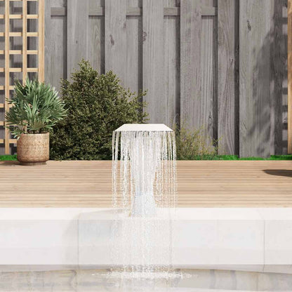 Pool-Wasserfall Edelstahl 64x30x52 cm Silbern - Pazzar.ch