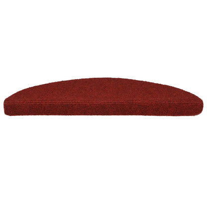 Stufenmatten Selbstklebend 15 Stk. 56x17x3 cm Bordeauxrot Halbrund