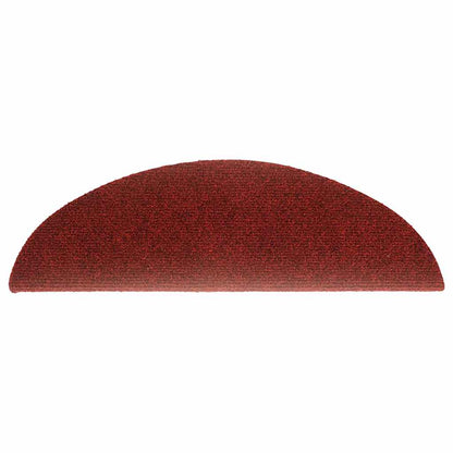 Stufenmatten Selbstklebend 15 Stk. 56x17x3 cm Bordeauxrot Halbrund
