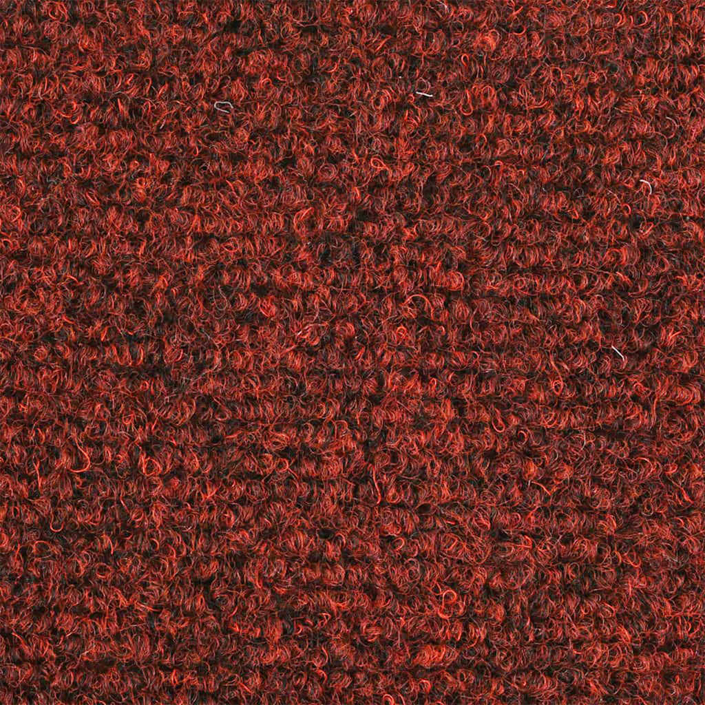Stufenmatten Selbstklebend 15 Stk. 56x17x3 cm Bordeauxrot Halbrund