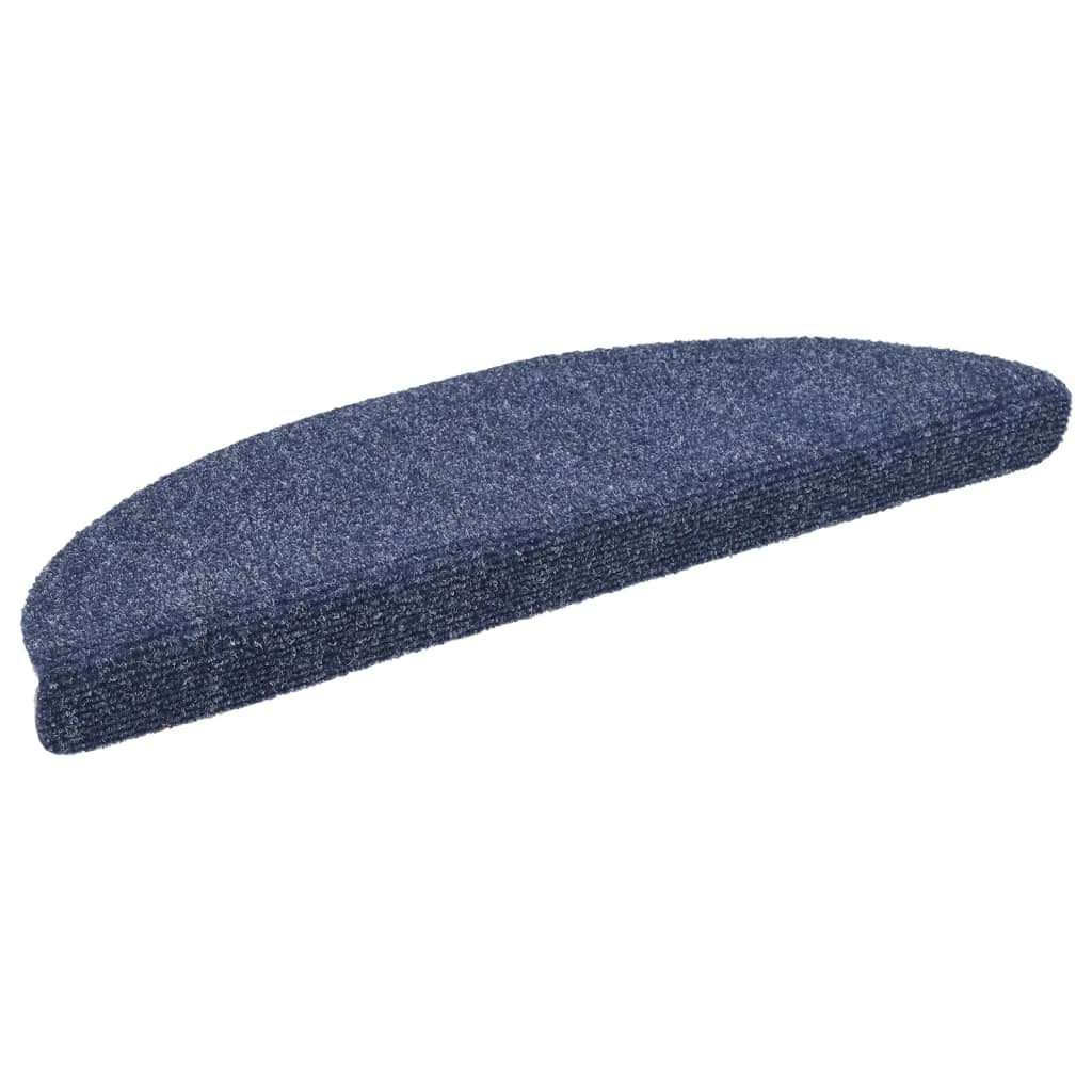 Stufenmatten Selbstklebend 15 Stk. 56x17x3 cm Blau Halbrund