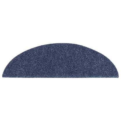 Stufenmatten Selbstklebend 15 Stk. 56x17x3 cm Blau Halbrund