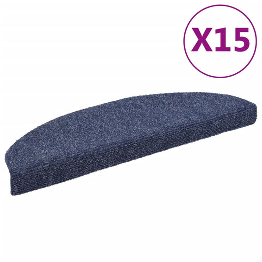 Stufenmatten Selbstklebend 15 Stk. 65x21x4 cm Blau Halbrund Groß