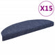 Stufenmatten Selbstklebend 15 Stk. 65x21x4 cm Blau Halbrund Groß