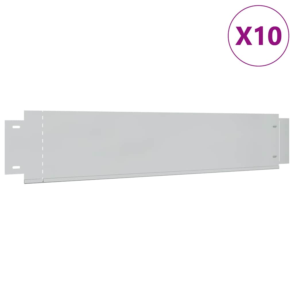 Rasenkanten 10 Stk. Verzinkter Stahl 100 x 20 cm