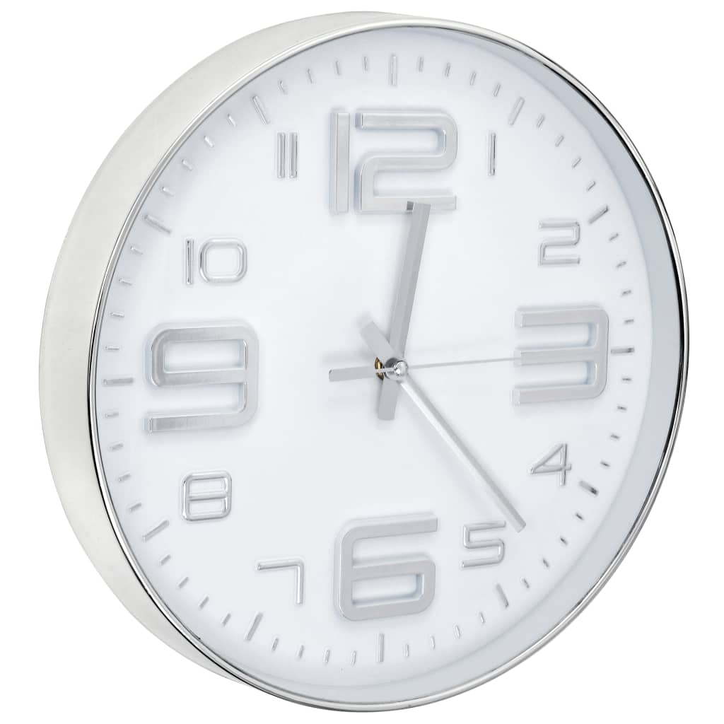 Wanduhr 30 cm Silbern - Pazzar.ch