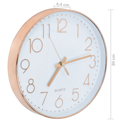 Wanduhr 30 cm Rotgold - Pazzar.ch