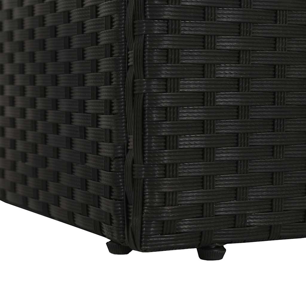 Gartenbett Schwarz 195×60 cm Poly Rattan - Pazzar.ch