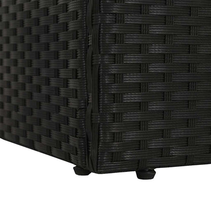 Gartenbett Schwarz 195×60 cm Poly Rattan - Pazzar.ch