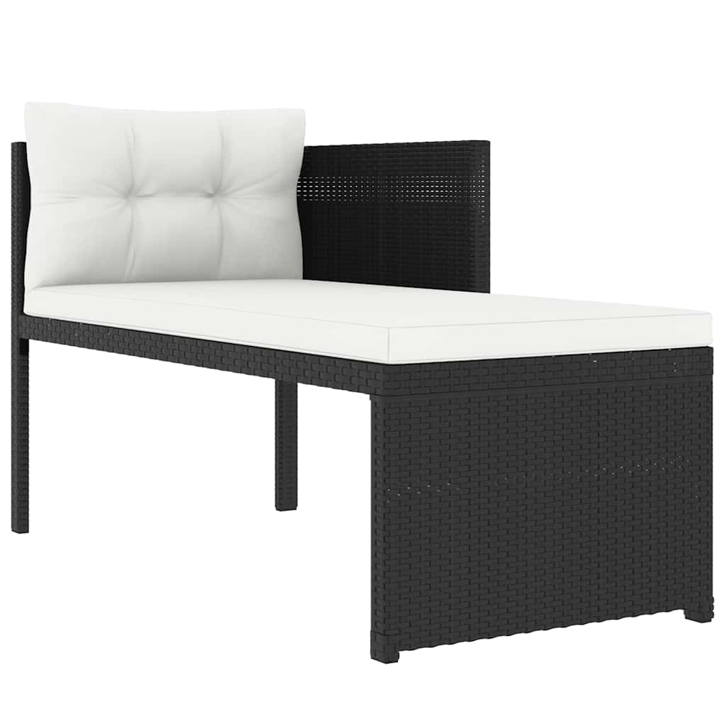 4-tlg. Garten-Lounge-Set Poly Rattan Schwarz - Pazzar.ch
