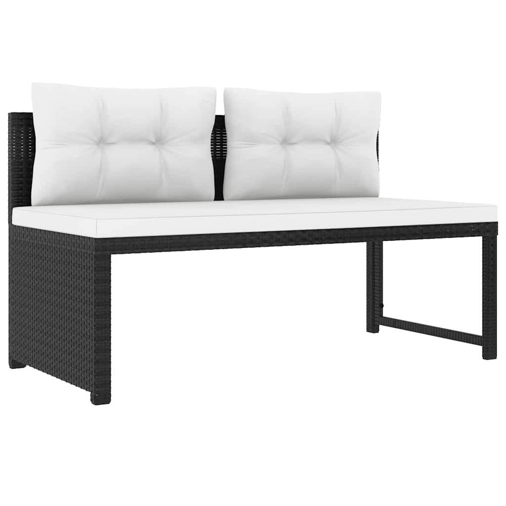 4-tlg. Garten-Lounge-Set Poly Rattan Schwarz - Pazzar.ch