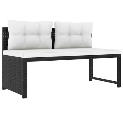 4-tlg. Garten-Lounge-Set Poly Rattan Schwarz - Pazzar.ch