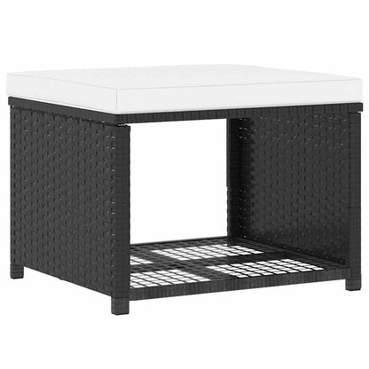 4-tlg. Garten-Lounge-Set Poly Rattan Schwarz - Pazzar.ch