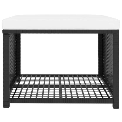 4-tlg. Garten-Lounge-Set Poly Rattan Schwarz - Pazzar.ch