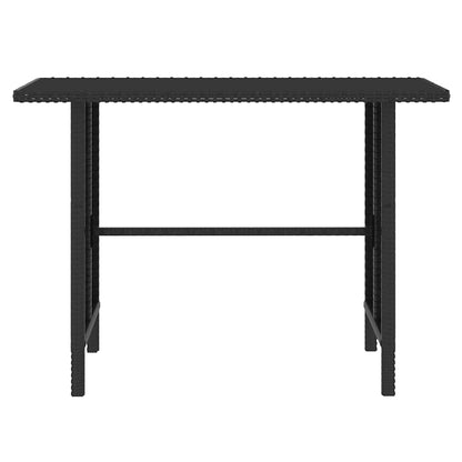 4-tlg. Garten-Lounge-Set Poly Rattan Schwarz - Pazzar.ch