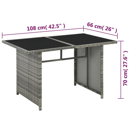 10-tlg. Garten-Lounge-Set mit Auflagen Poly Rattan Grau - Pazzar.ch