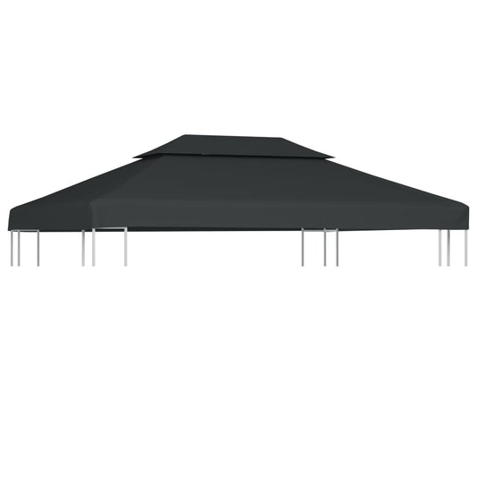 Pavillon-Dachplane mit Kaminabzug 310 g/m² 4x3 m Anthrazit - Pazzar.ch