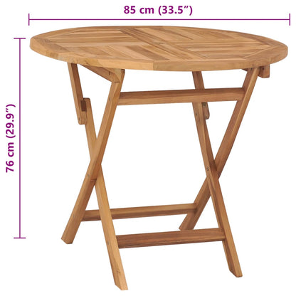 Gartentisch Klappbar 85x76 cm Massivholz Teak - Pazzar.ch