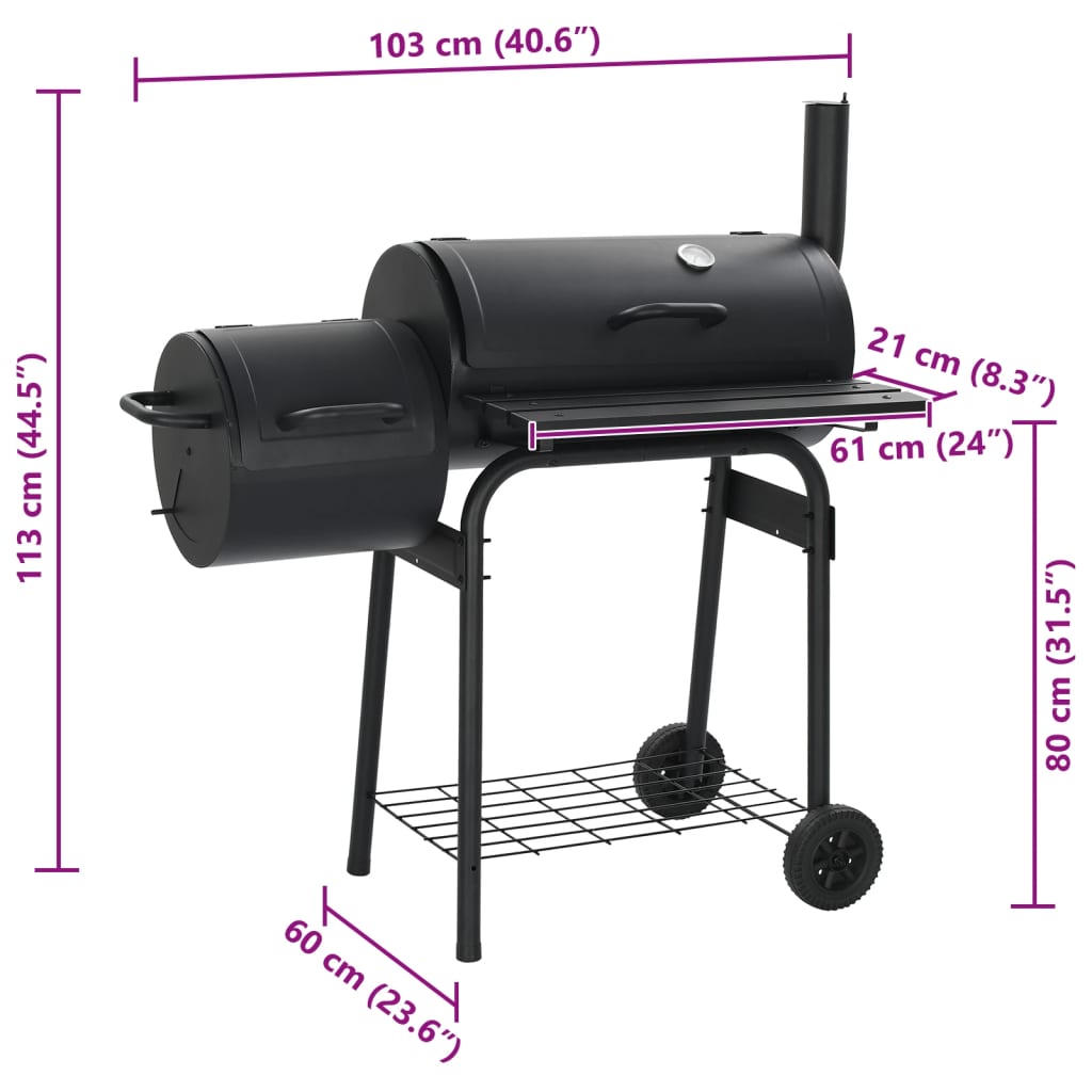 Klassischer Holzkohlegrill Barbecue Smoker - Pazzar.ch