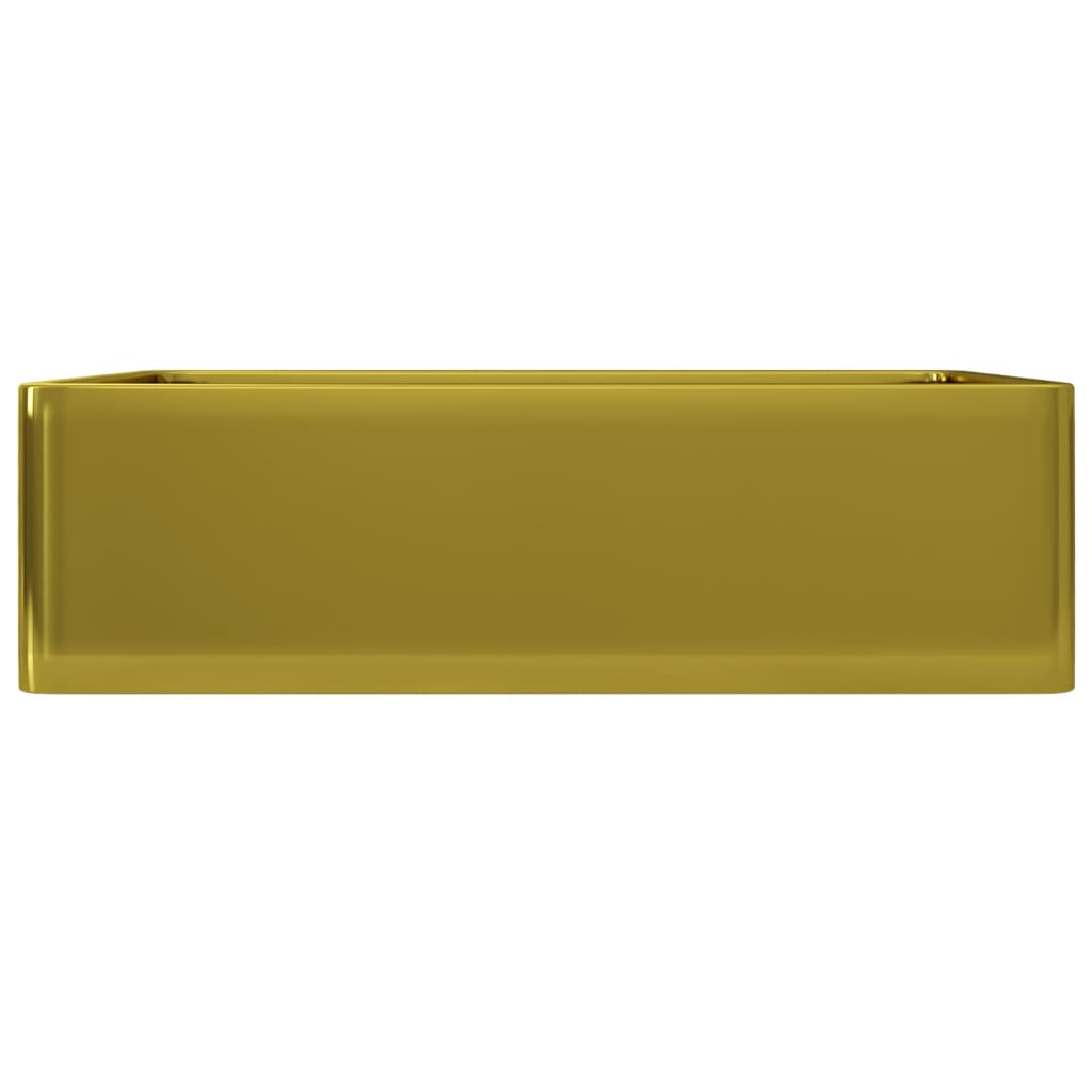 Waschbecken 41 x 30 x 12 cm Keramik Golden - Pazzar.ch