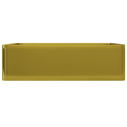 Waschbecken 41 x 30 x 12 cm Keramik Golden - Pazzar.ch