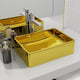 Waschbecken 41 x 30 x 12 cm Keramik Golden