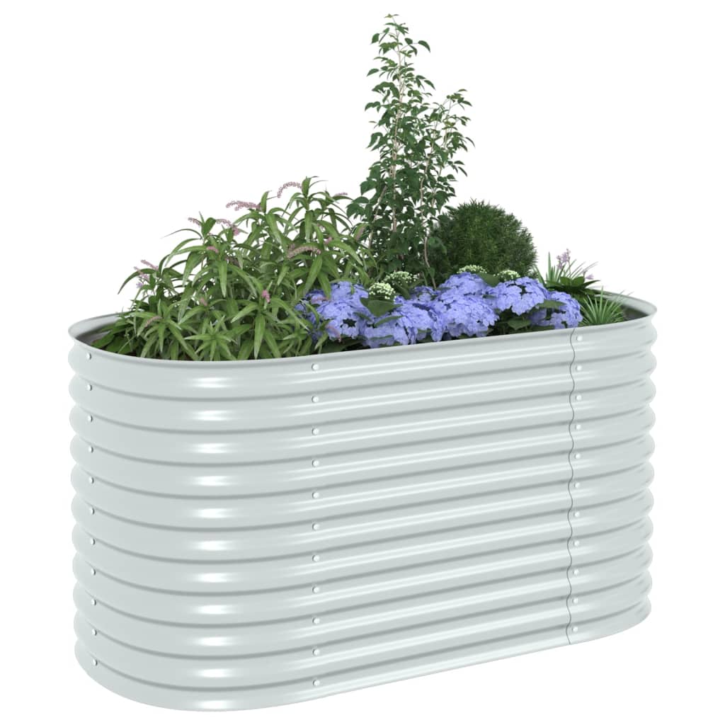 Garten-Hochbeet 160x80x81 cm Verzinkter Stahl Silbern - Pazzar.ch