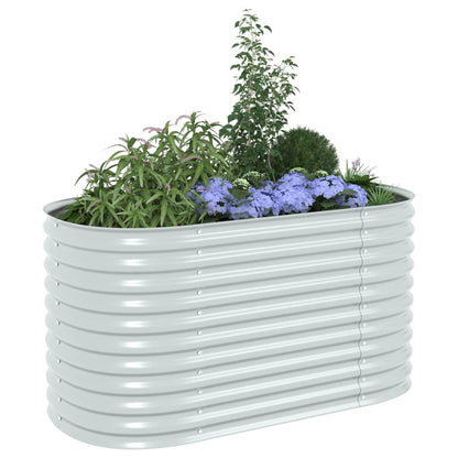 Garten-Hochbeet 160x80x81 cm Verzinkter Stahl Silbern - Pazzar.ch
