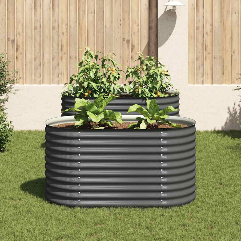 Garten-Hochbeet 160x80x81 cm Verzinkter Stahl Grau - Pazzar.ch