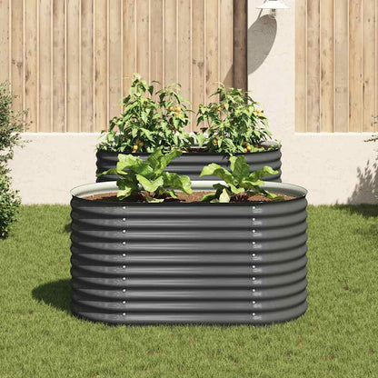 Garten-Hochbeet 160x80x81 cm Verzinkter Stahl Grau - Pazzar.ch