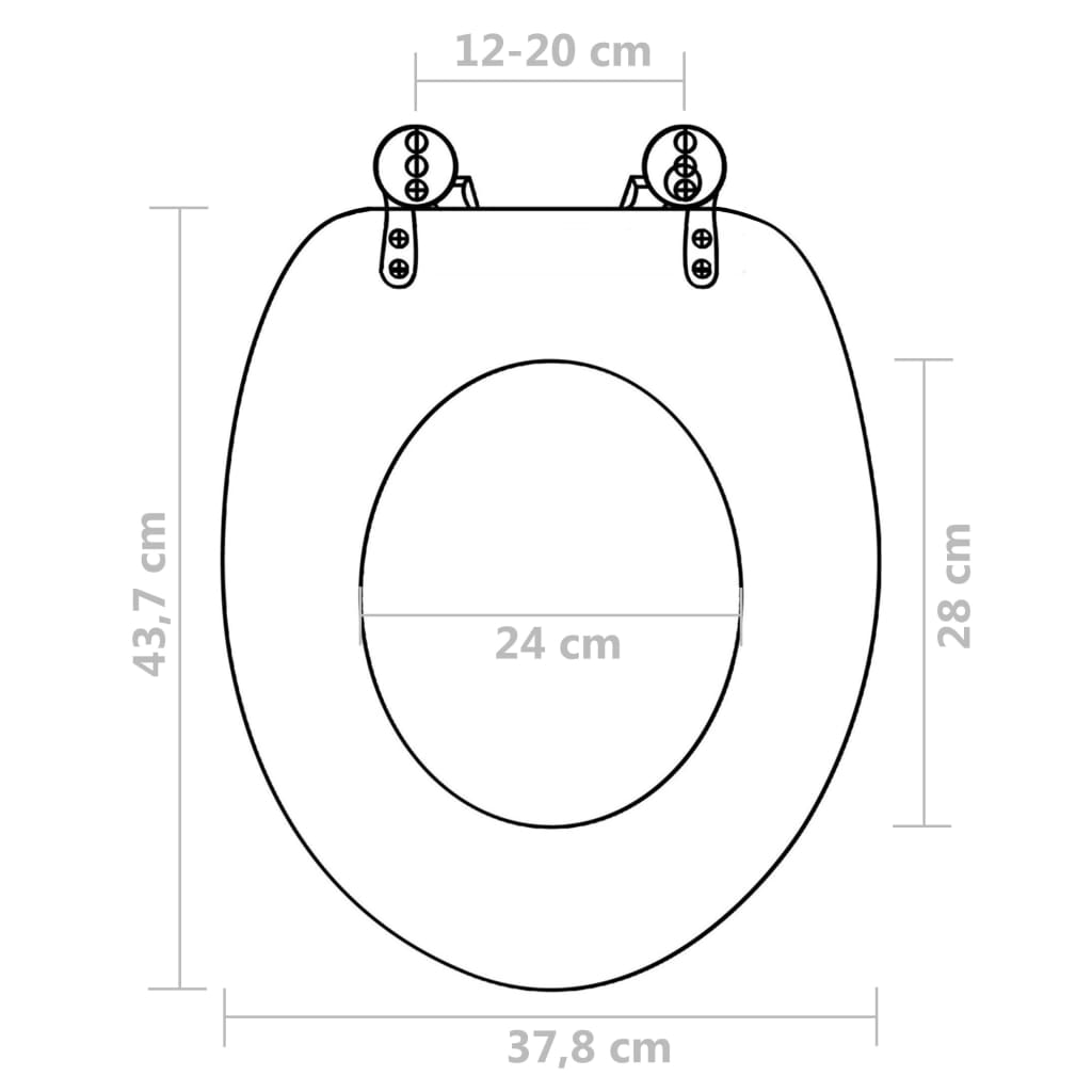 Toilettensitze mit Deckel 2 Stk. MDF Wasser - Pazzar.ch