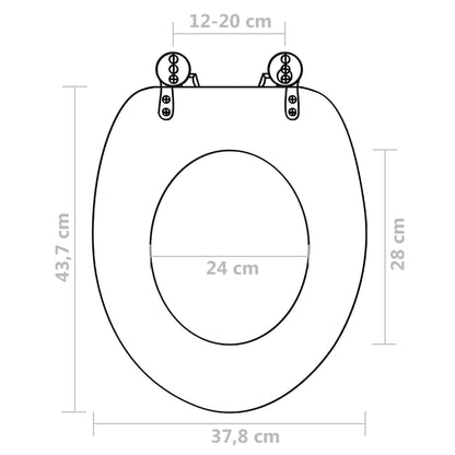 Toilettensitze mit Deckel 2 Stk. MDF Wasser - Pazzar.ch