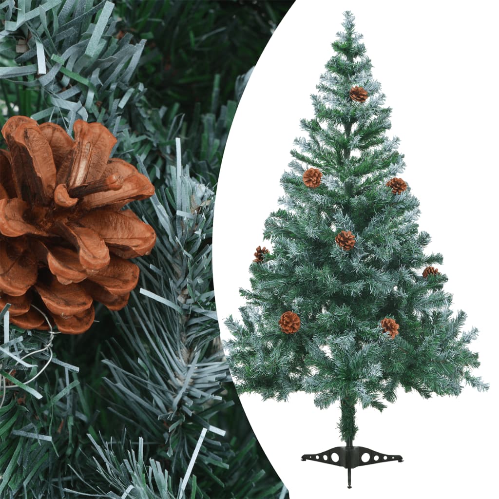 Künstlicher Weihnachtsbaum mit Tannenzapfen gefrostet 150 cm - Pazzar.ch