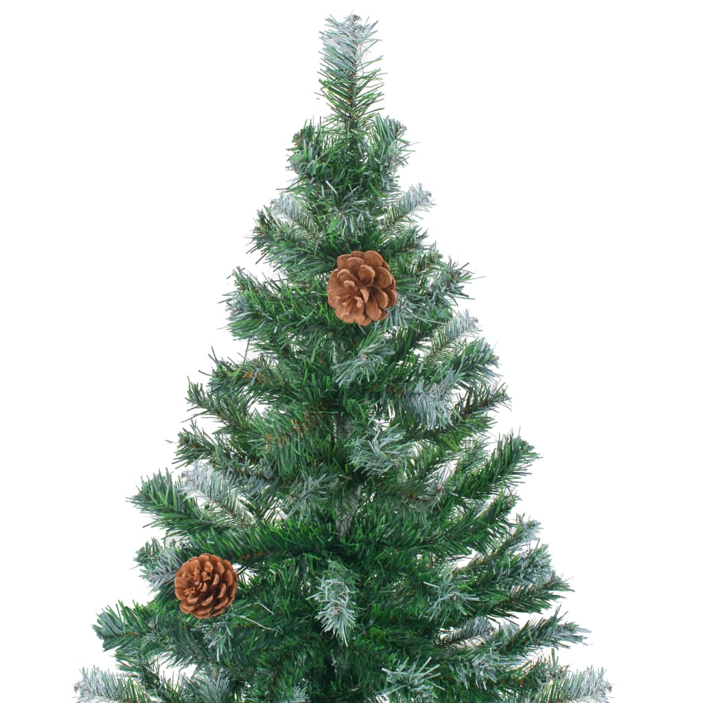 Künstlicher Weihnachtsbaum mit Tannenzapfen gefrostet 150 cm - Pazzar.ch