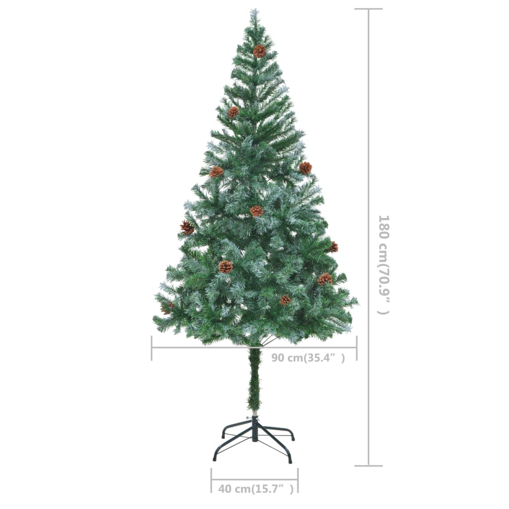 Künstlicher Weihnachtsbaum mit Tannenzapfen 180 cm - Pazzar.ch