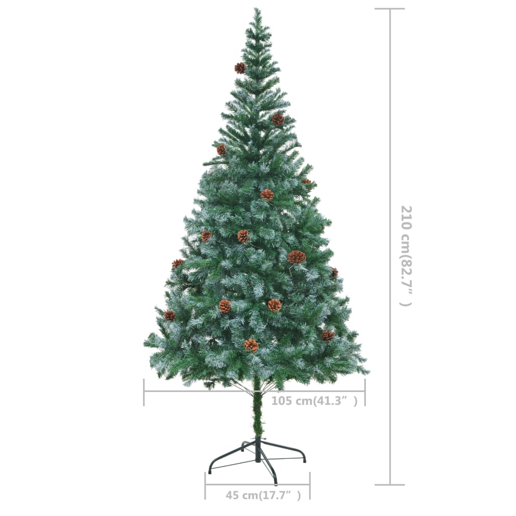 Künstlicher Weihnachtsbaum mit Tannenzapfen 210 cm - Pazzar.ch