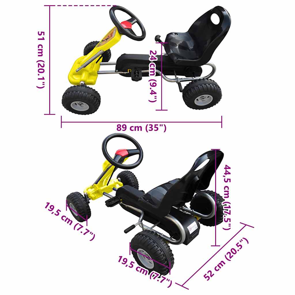 Pedal-Gokart Gelb - Pazzar.ch