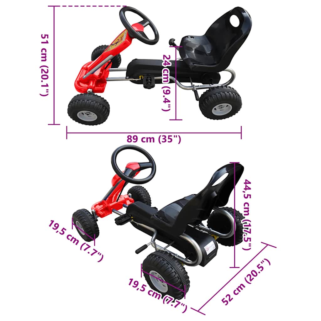 Pedal Go-Kart Rot - Pazzar.ch