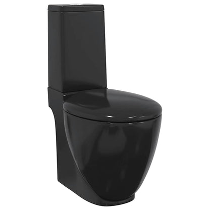 Keramik-Toilette Abgang Horizontal Schwarz
