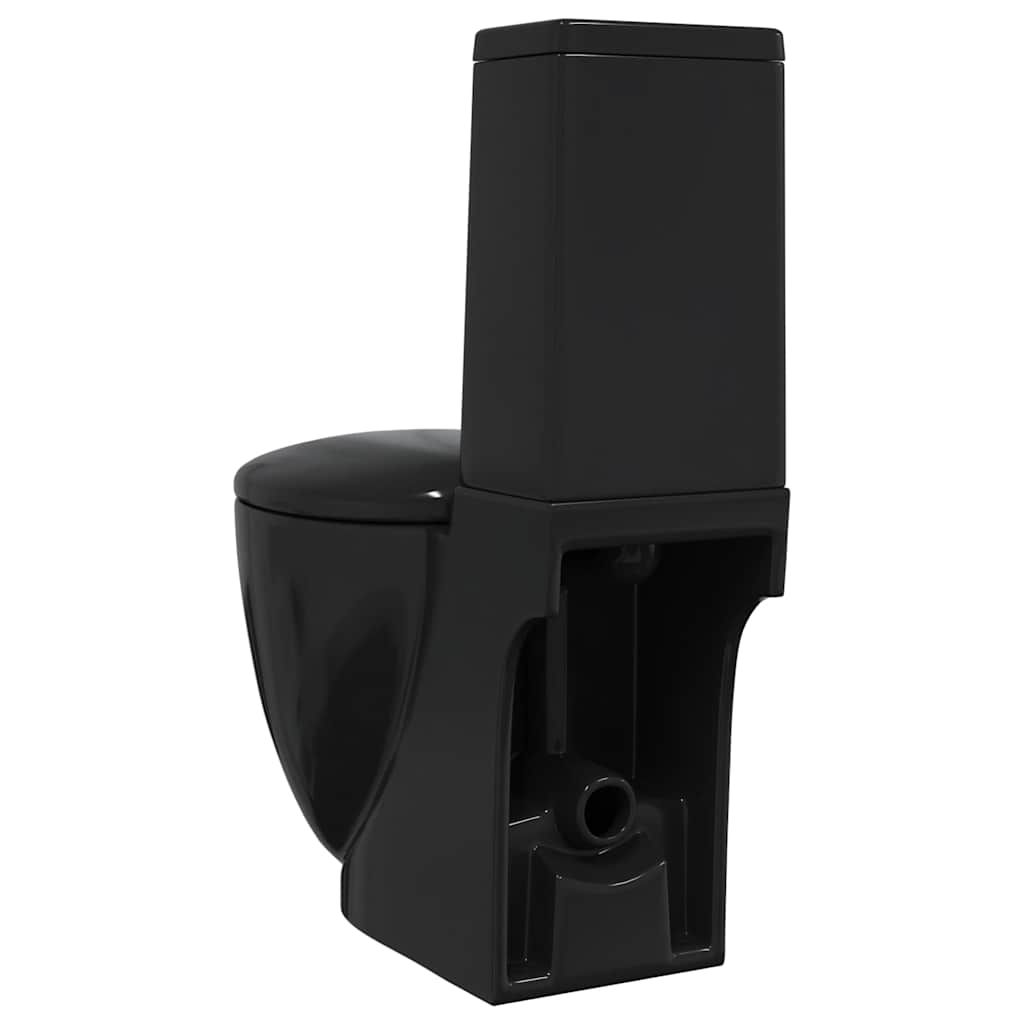 Keramik-Toilette Abgang Horizontal Schwarz