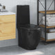 Keramik-Toilette Abgang Horizontal Schwarz