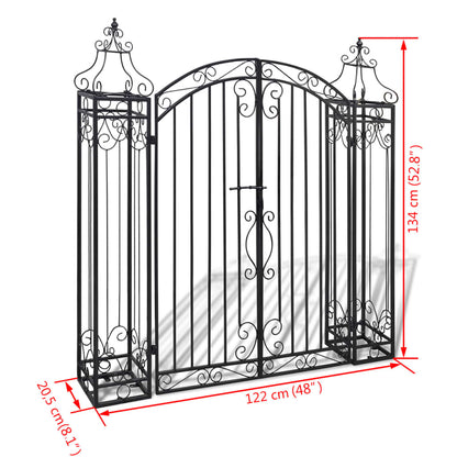 Zierendes Gartentor Schmiedeeisen 122×20,5×134 cm - Pazzar.ch