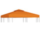 Pavillon-Ersatzdach 310 g/m² Orange 3x3 m