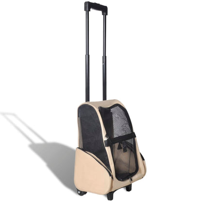 Trolley für Haustiere 3-in-1 Faltbar Beige - Pazzar.ch